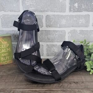 Vionic Candace TVW5368-1 Black Strappy Sandals Women 9 Orthotic Comfort